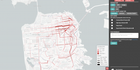 interactive map showing transit crowding