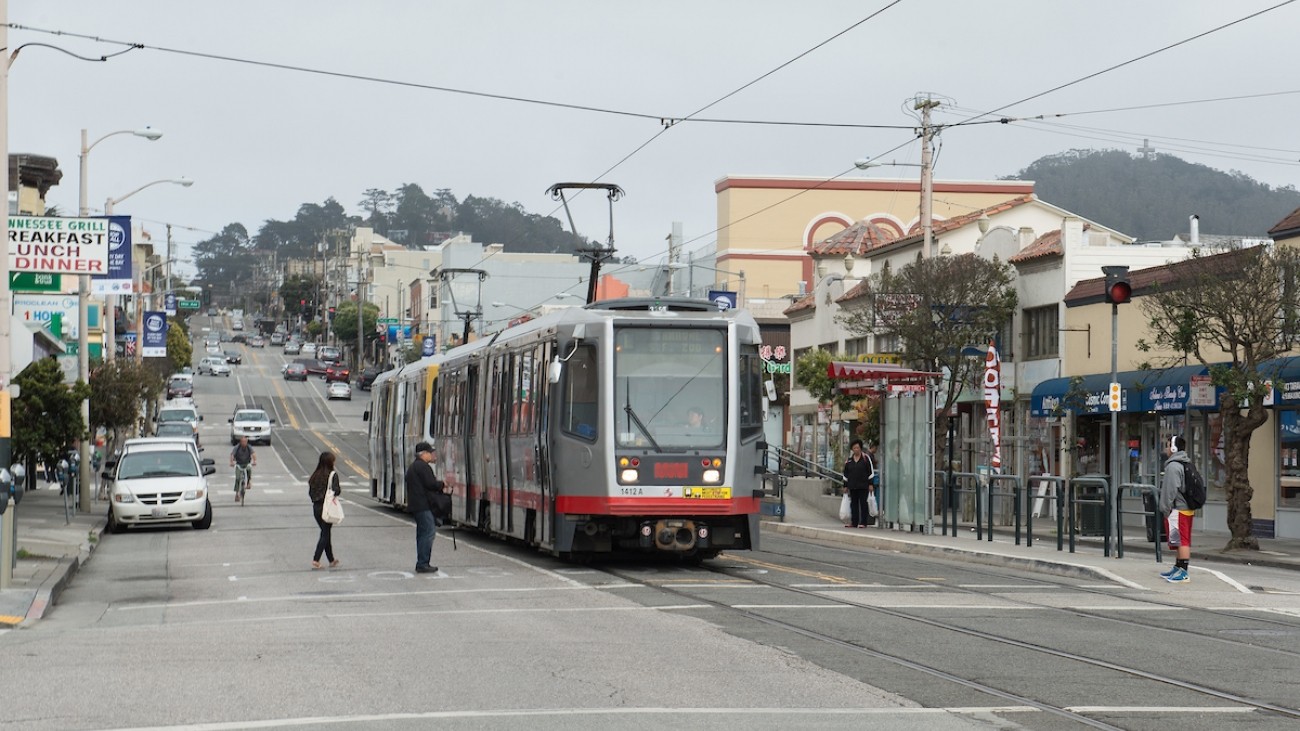 Passengers Loading and Unloading in Street on L Taraval Line