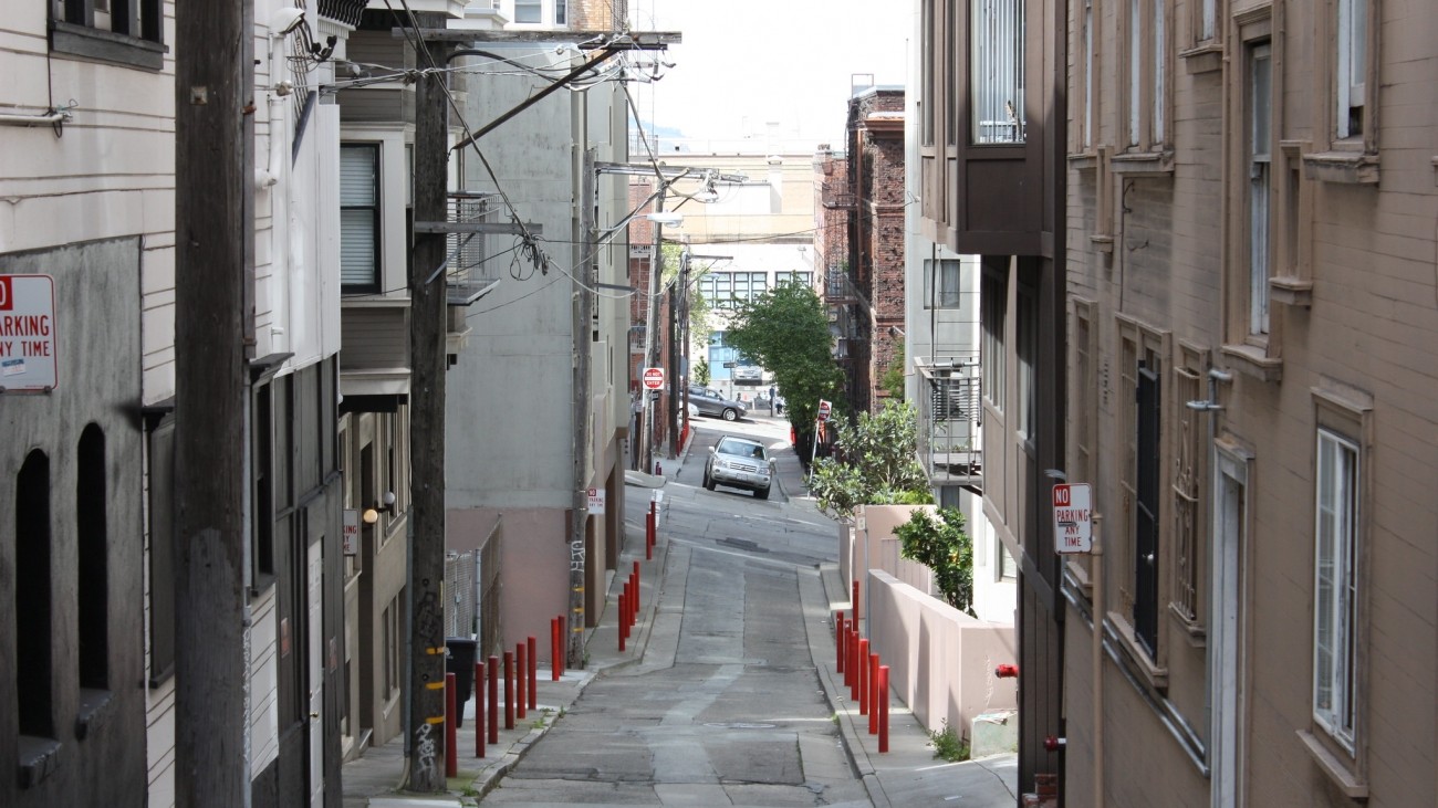 View of looking down Joice Alley