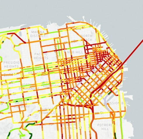 a map of traffic congestion in 2019