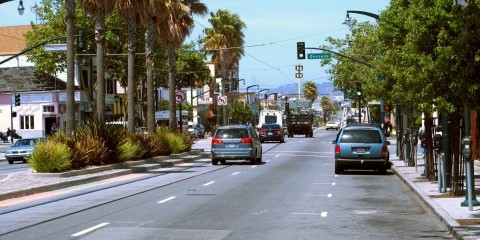 A view of Palou and Third streets