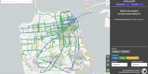 A screenshot of the MyStreetSF tool