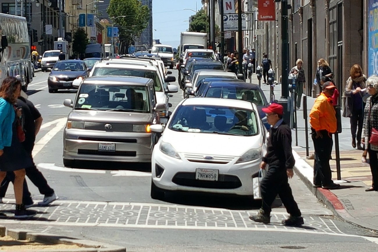 Pedestrians and ride-hail vehicles