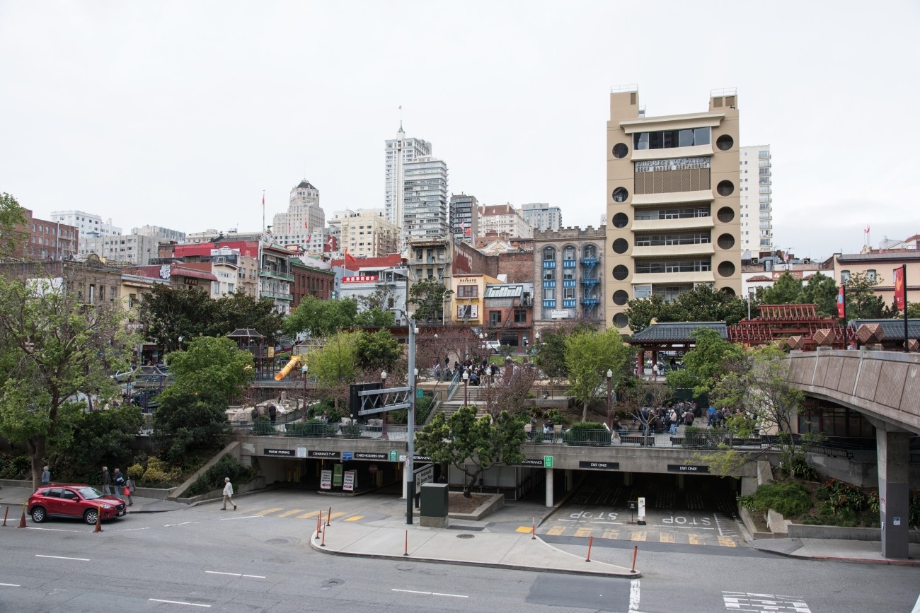 An image of the Portsmouth Square garage