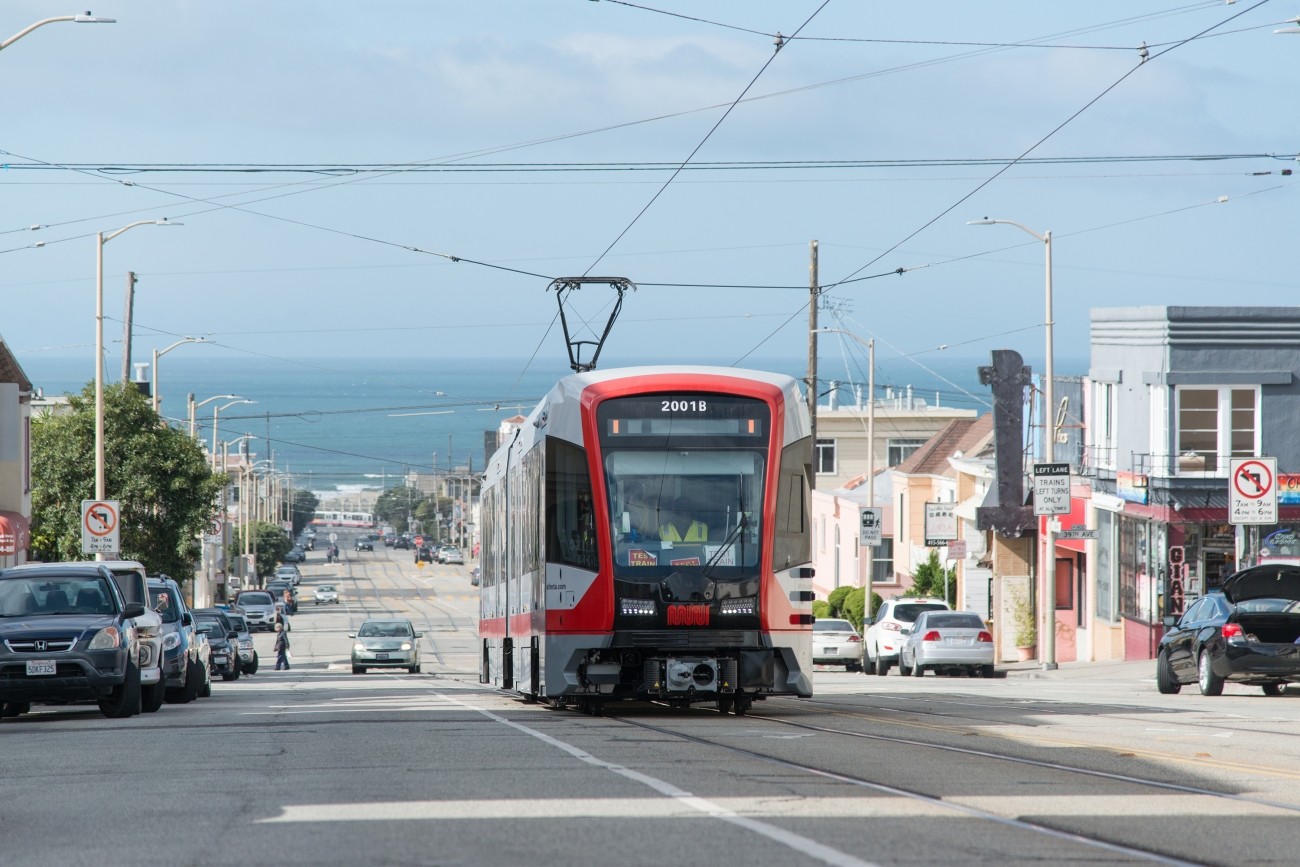 An image of a new light rail vehicle