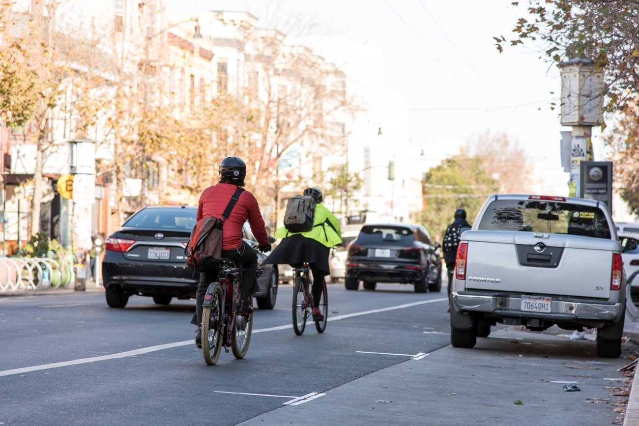 People biking on Valencia