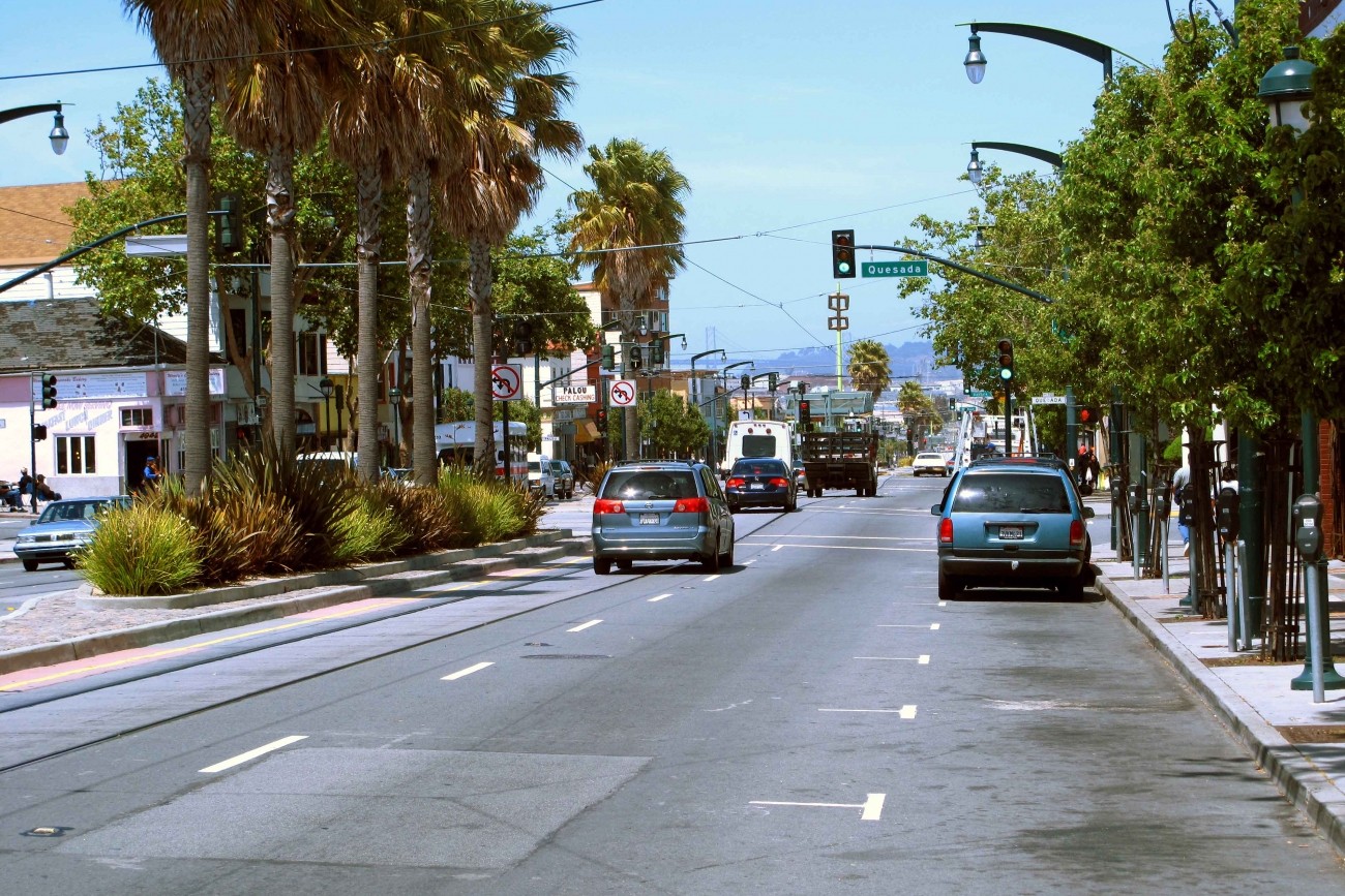 A view of Palou and Third streets