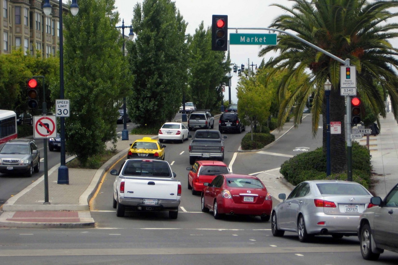 An image of cars at Octavia and Market