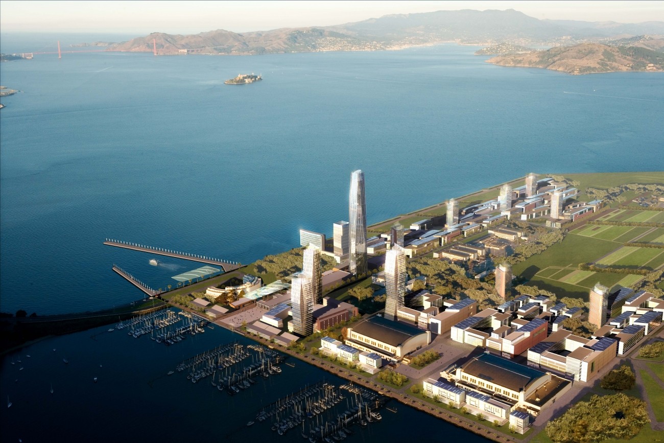 A rendering of the Treasure Island development