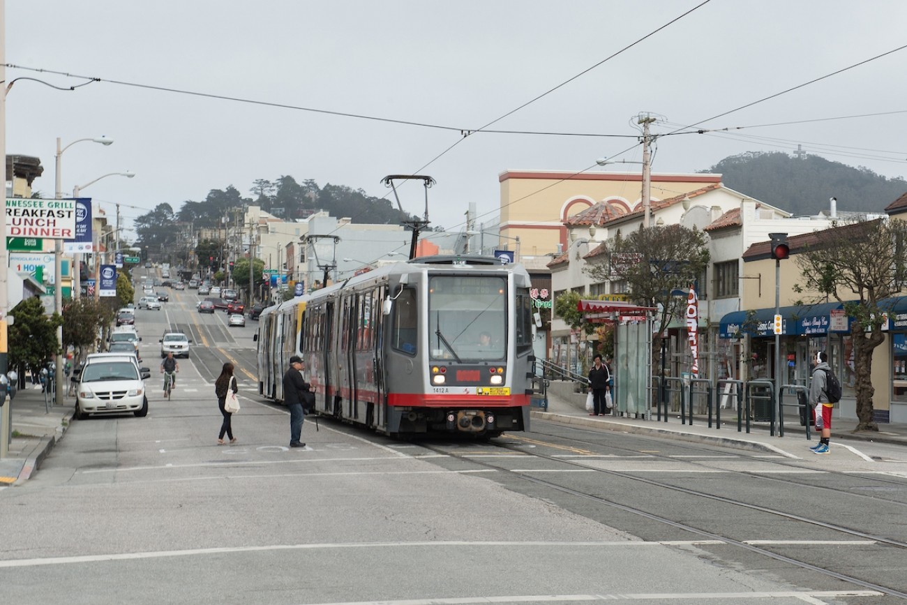 Passengers Loading and Unloading in Street on L Taraval Line