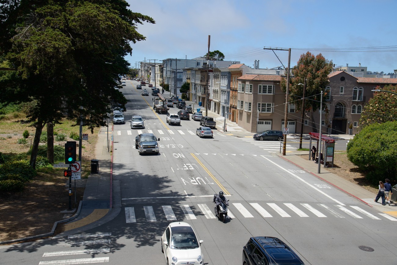 Overhead View of Fulton Street and Park Presidio Boulevard