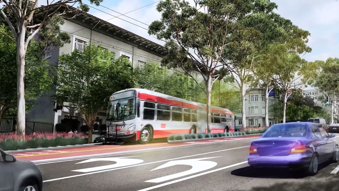 Rendering of Van Ness Bus Rapid Transit