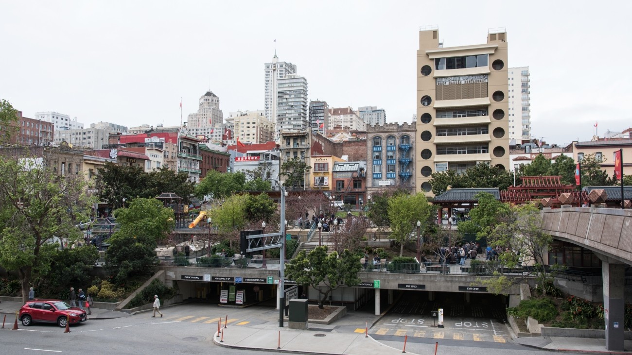 An image of the Portsmouth Square garage