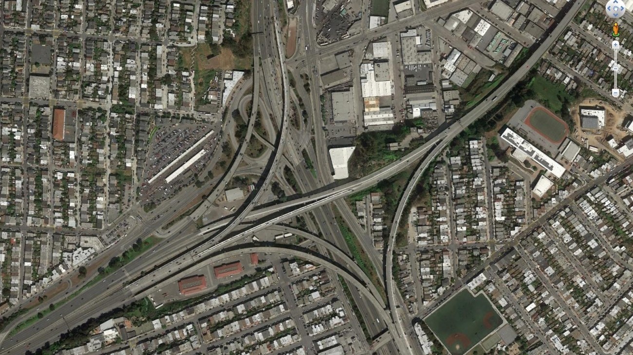 Aerial view of the interchange