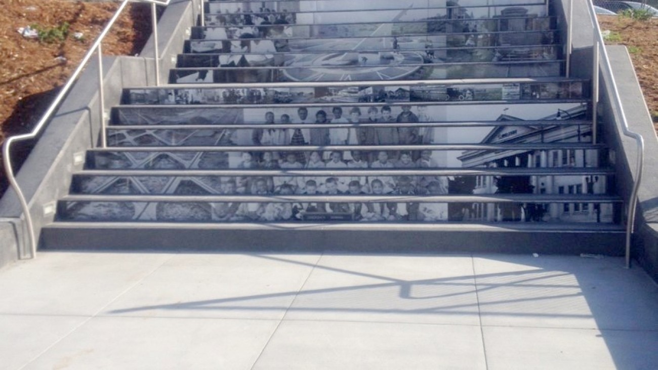 Stairs that created a more direct pedestrian connector between City College and Muni stops at the Phelan Loop and K-Ingleside line.