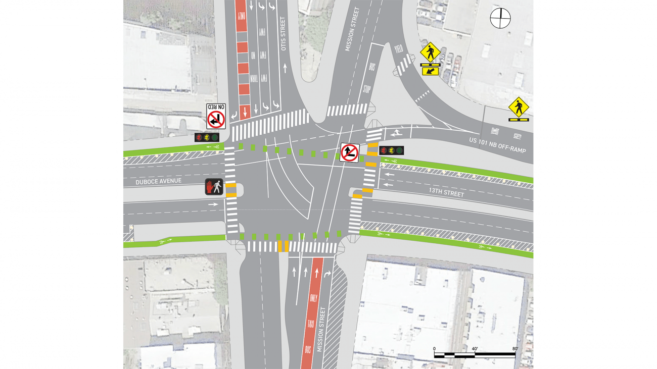 Mission, Otis, Duboce, 13th Street Improvement Plan (Option 2)