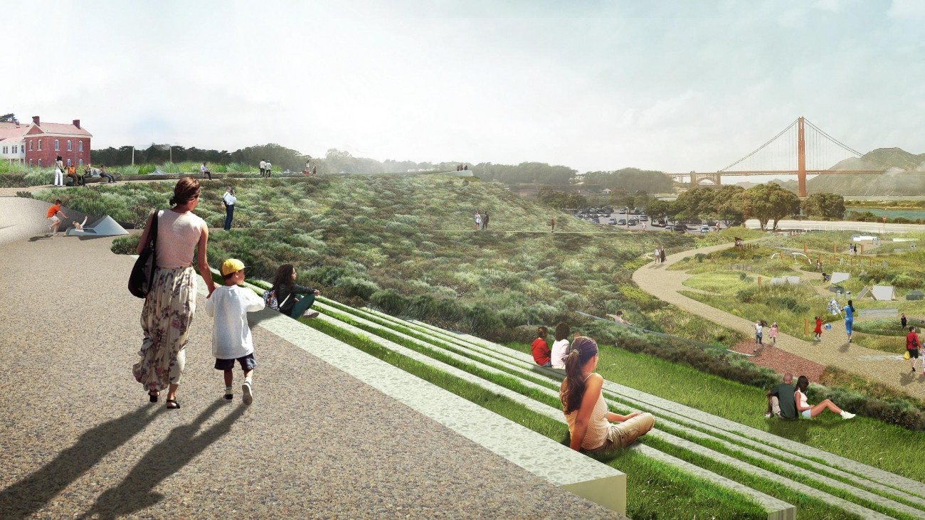 A rendering of the tunnel tops park