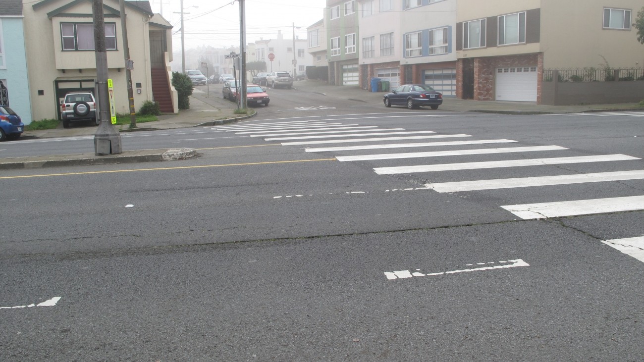 Crosswalk on Alemany Boulevard