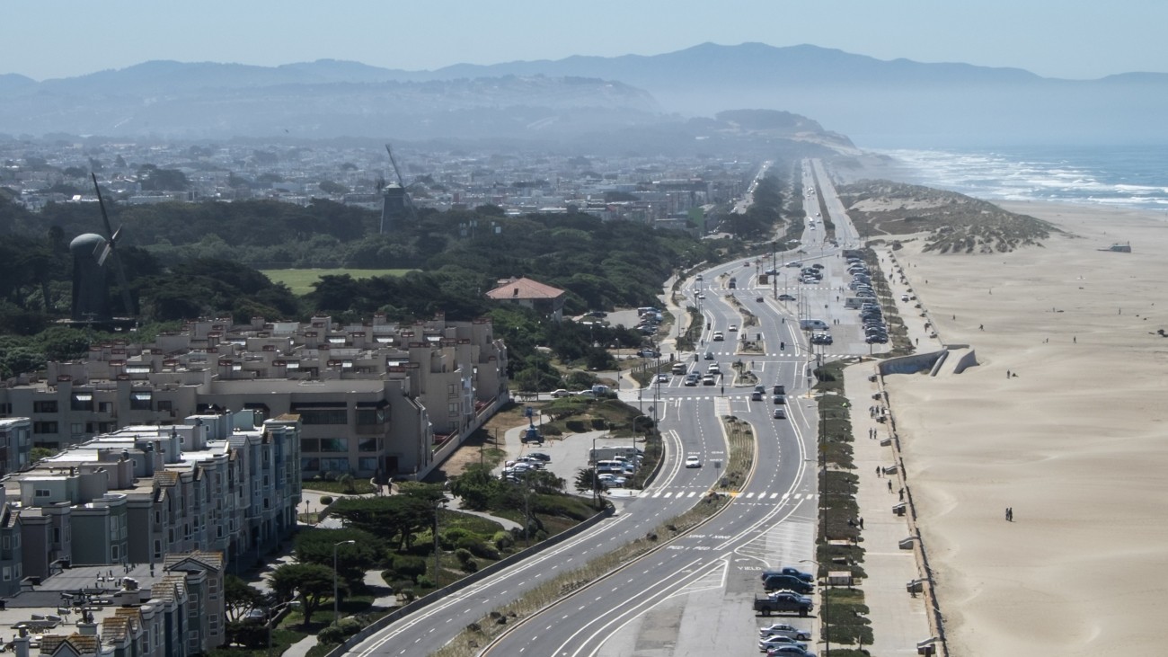 View of the Great Highway