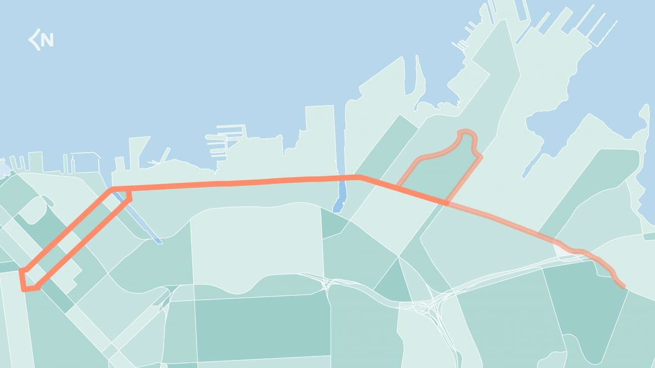 An illustration of potential routes for the 15 Third bus.