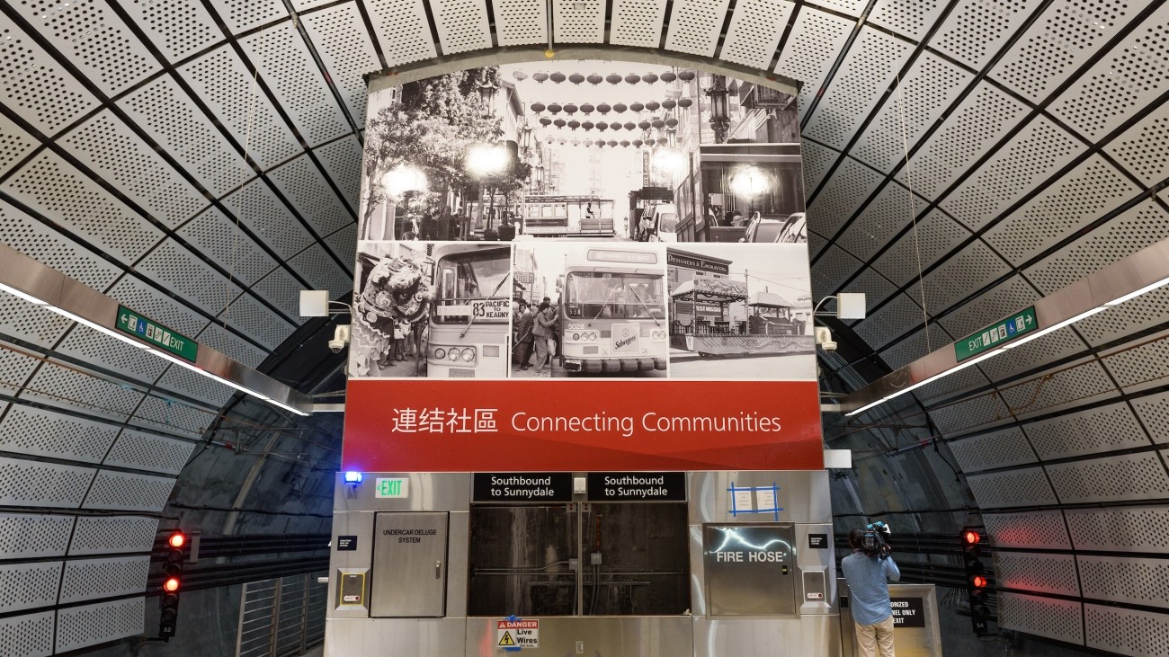 Art in the Central Subway tunnel