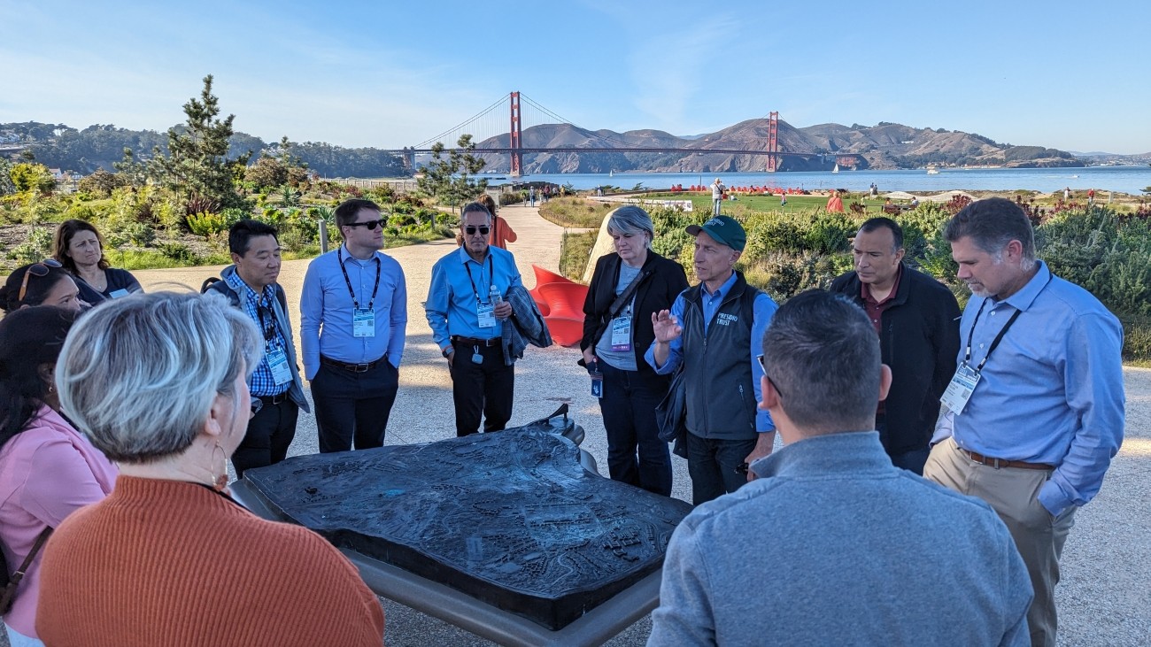 Tour group at Presidio Tunnel Tops.