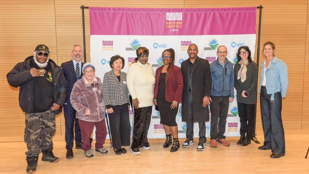 A group photo of staff and community members who supported the Bayview Community Based Transportation Plan