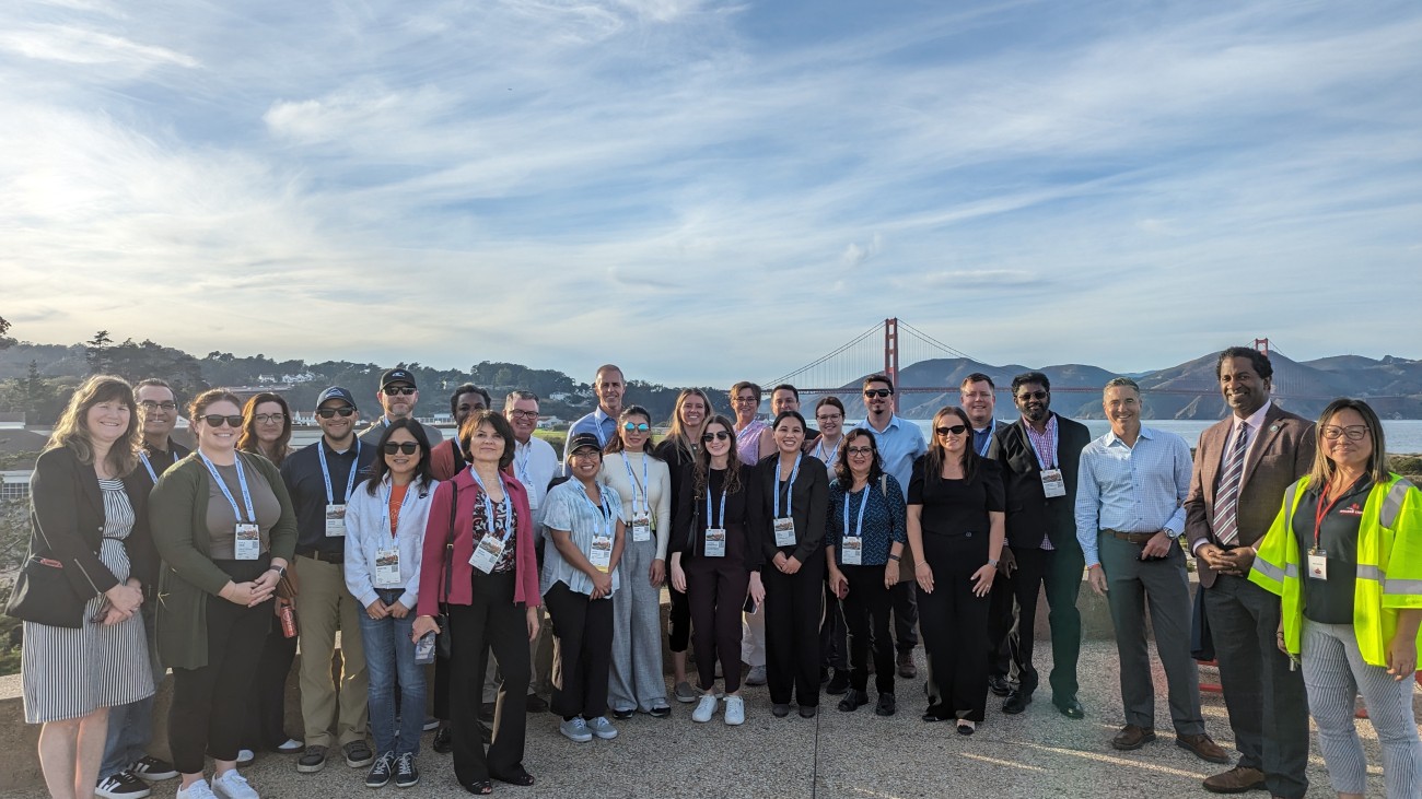 Group shot at the Tunnel Tops with Golden Gate Bridge in background 