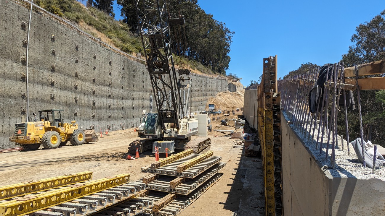 Laying the foundation at West Side Bridges.