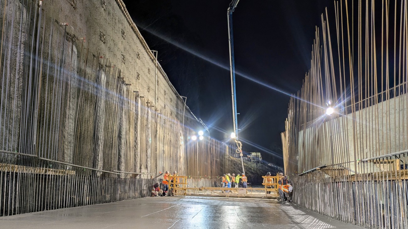 West Side Bridges undercrossing construction