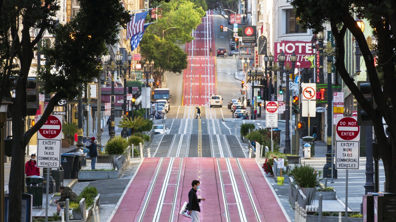 View of Powell Street in Downtown San Francisco