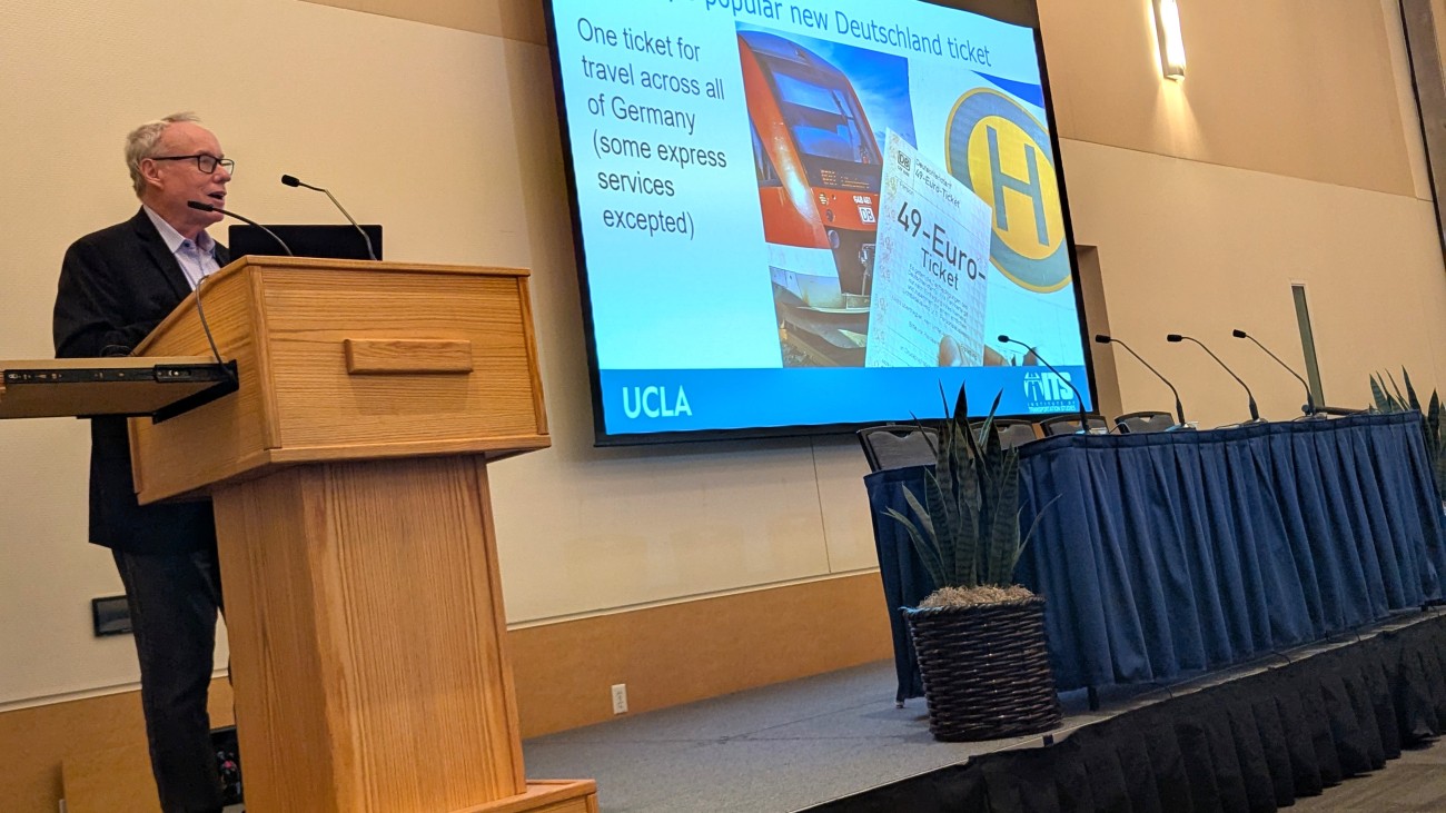 UCLA Professor Brian D. Taylor presenting
