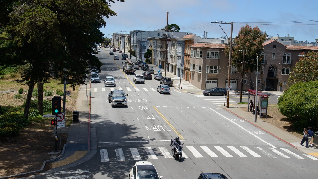 Overhead View of Fulton Street and Park Presidio Boulevard