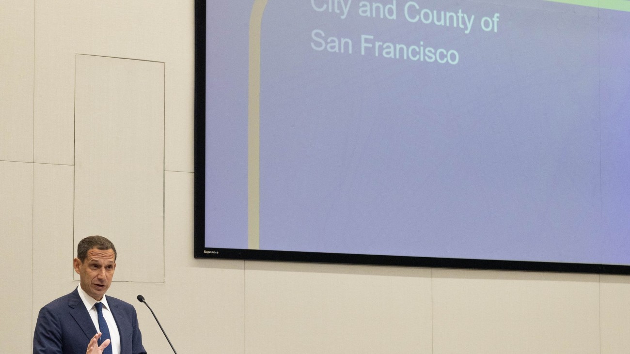 SF Mayor Lurie giving welcome remarks 