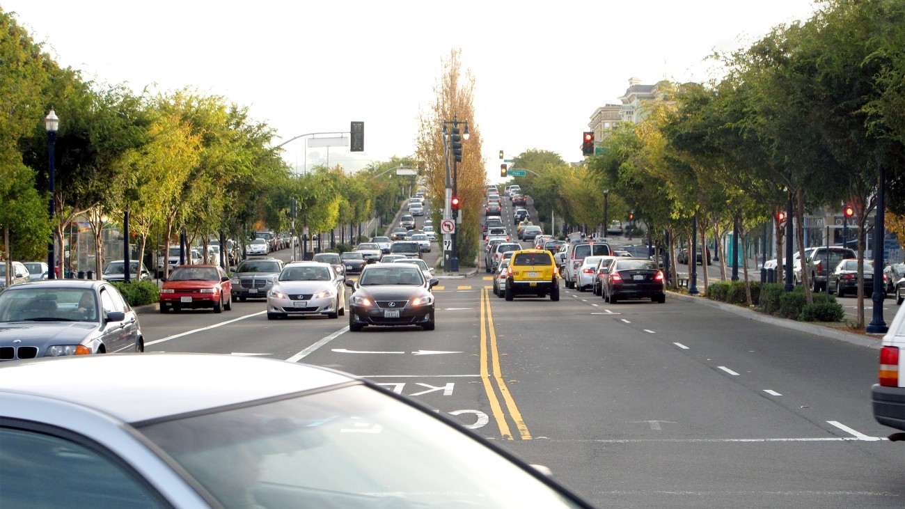 Cars on road