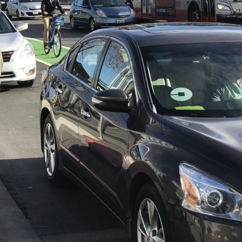 An uber vehicle
