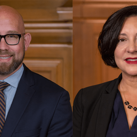 Smiling headshots side by side of District 8 Supervisor Rafael Mandelman and District 7 Supervisor Myrna Melgar