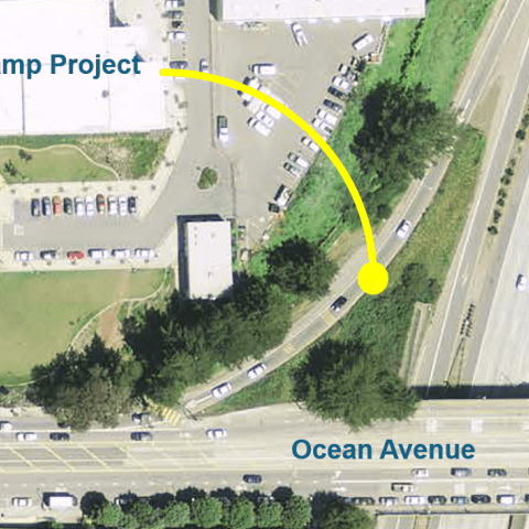 Ocean Ave Off-Ramp Map
