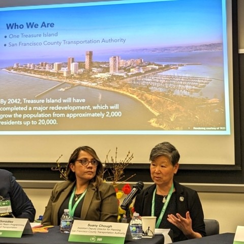 Transportation Authority Staff speaking on panel.
