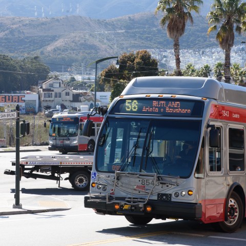 A 32-foot motor coach