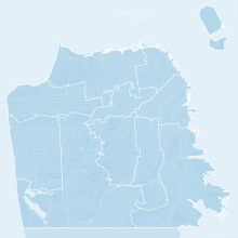 Map of San Francisco Supervisor Districts, as of 2022