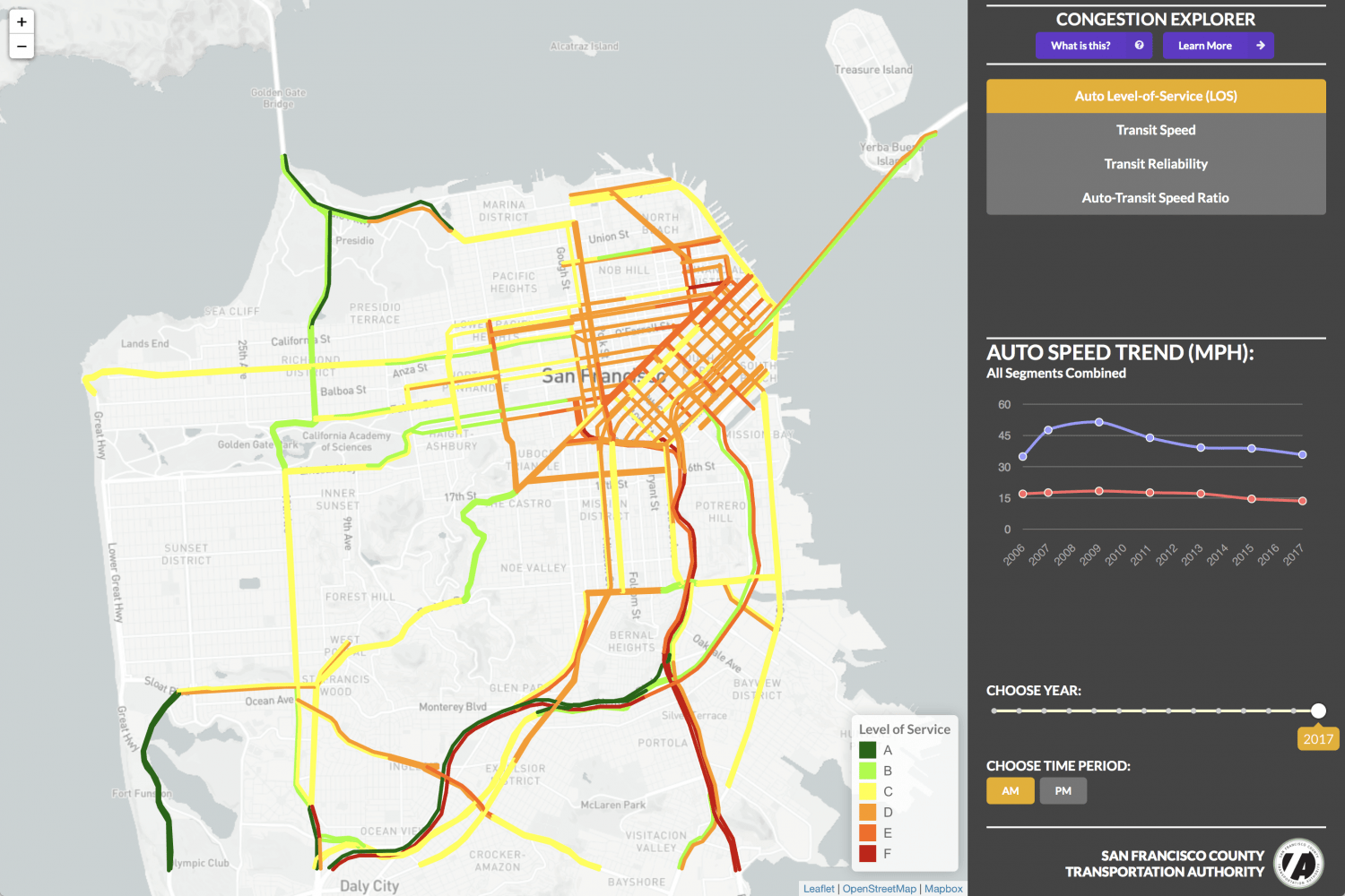 A screenshot of the map tool