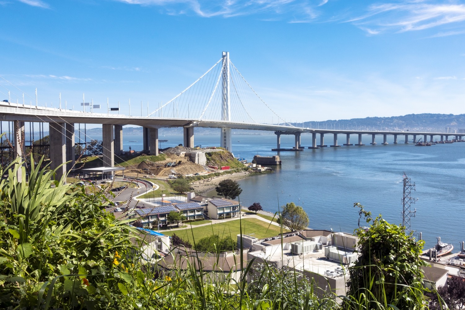 A view of the eastern span of the Bay Bridge from Vista Point