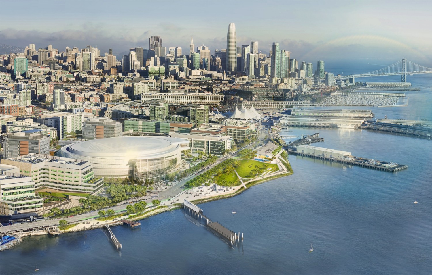 Rendering of ferry landing in Mission Bay